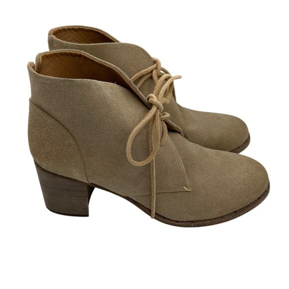 Beek Songlark Ankle Boots Stone Taupe Tan Suede Size 9.5 - Picture 3 of 6
